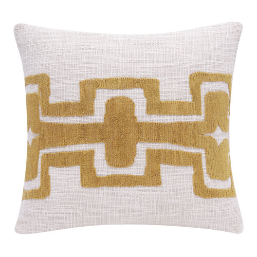  Geometric Handmade Cotton Wool Blend Decorative Throw Pillow 
